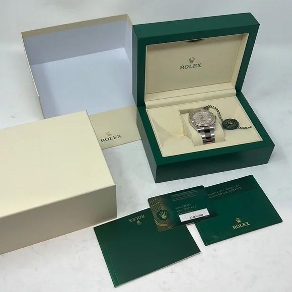 ROLEX オイスターボックスとカードホルダー Rolex Datejust 36mm Stainless Steel Blue Diamond Jubilee Box